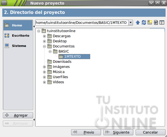 Creación del directorio para nuestro proyecto