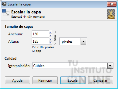 Escalar la capa