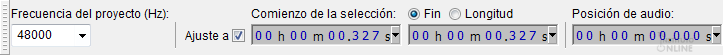 Barra de herramientas de selección 