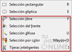 Herramientas de selección
