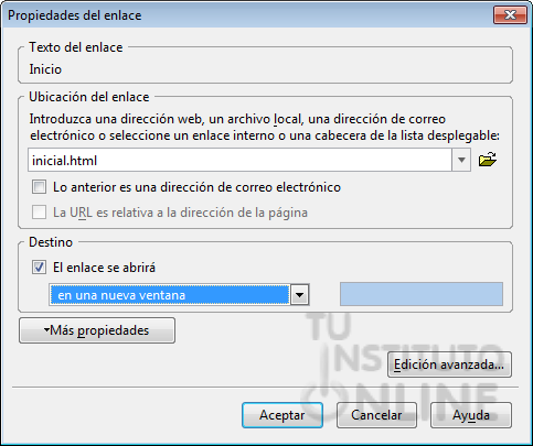 Enlace a un archivo local