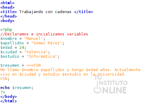 marxismo Usual Lago taupo P�ginas web din�micas: PHP. Tu Instituto Online.